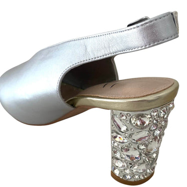 Una Healy Straight Life Sling Back Jewelled Heel Sandals - Gold