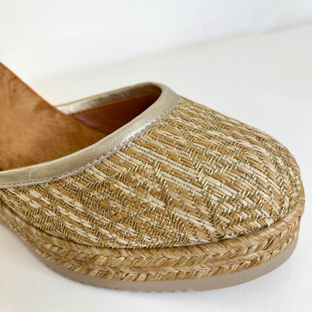 Unisa Cameo Gold Wedge Shoes