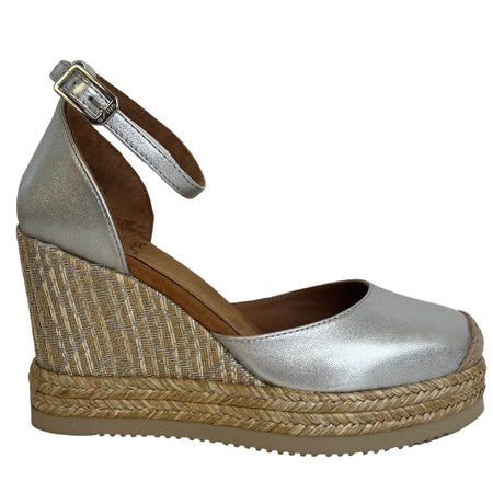 Unisa Cameo Silver Wedge Shoes