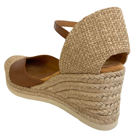 Unisa Cech Tan Leather Wedge Shoes