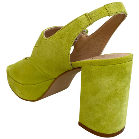 Unisa Odela Lime Suede Platform Sandals