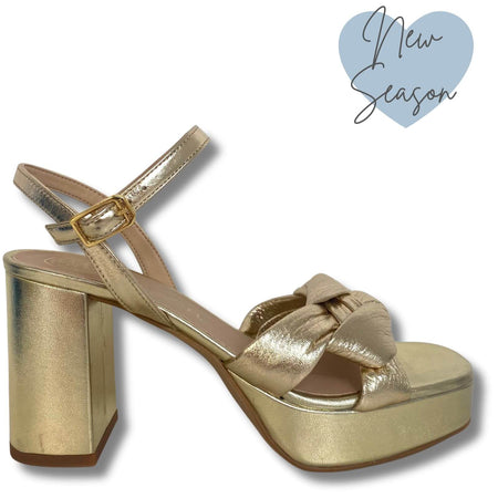 Unisa Olney Gold Platform Sandals