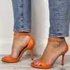 Unisa Yasu Orange Leather Strappy Sandals
