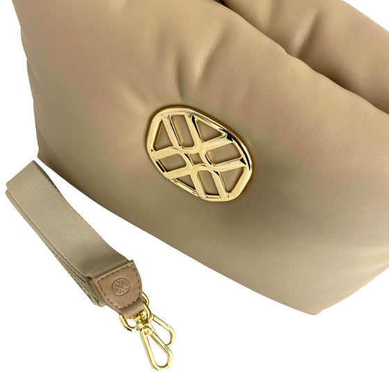 Unisa Zjuni Cream Leather Crossbody Bag