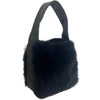 Unisa Zkeila Black Leather Faux Fur Bag