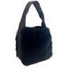 Unisa Zkeila Black Leather Faux Fur Bag