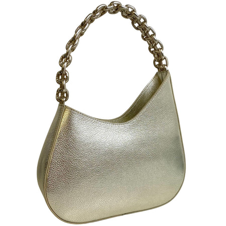 Unisa Zmagda Gold Leather Shoulder Bag