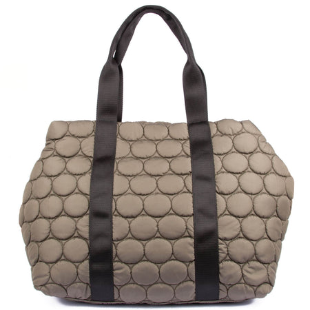 Unisa Zowen Khaki Green Quilted Tote Bag