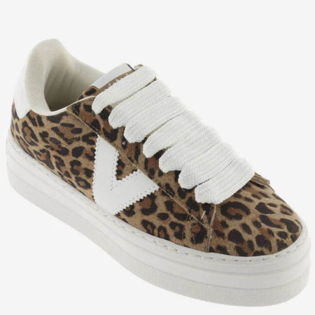 Victoria Barcelona Leopard Suede Platform Sneakers