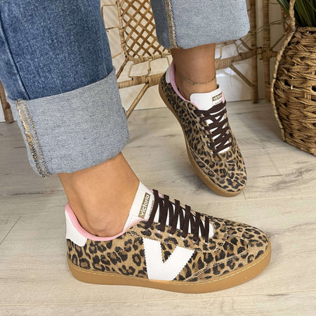 Victoria Berlin Leopard Suede Sneakers