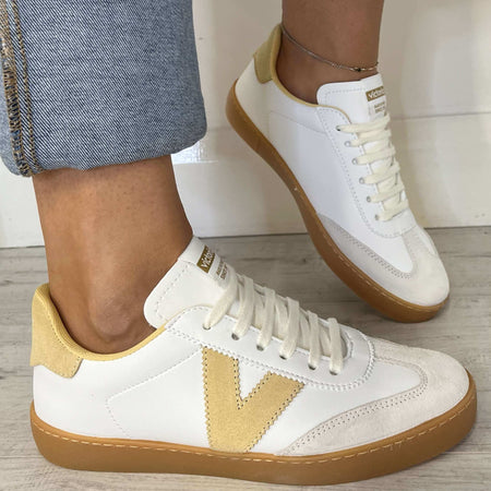 Victoria Berlin Pale Mustard Mix Suede Sneakers