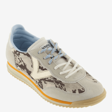 Victoria Saturno Beige Python Pattern Sneakers