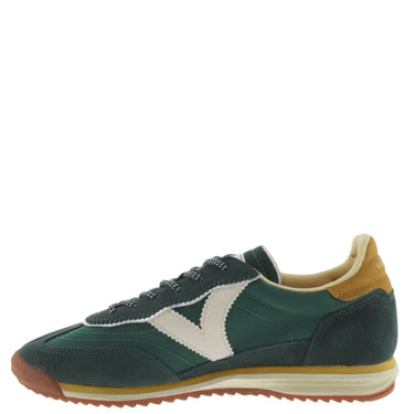 Green and brown sneaker on a white background
