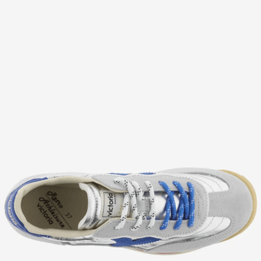 Victoria Saturno Silver & Blue Sneakers