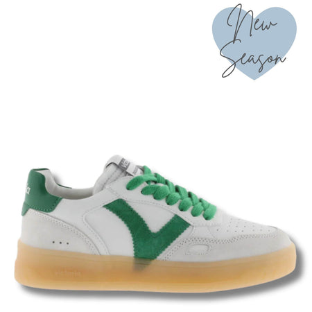 Victoria Seul White Sneakers - Green