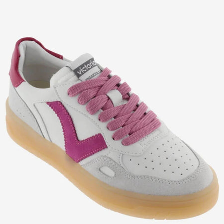 Victoria Seul White Sneakers - Pink