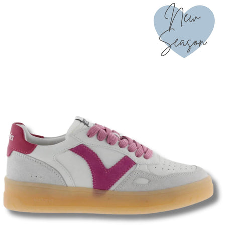 Victoria Seul White Sneakers - Pink