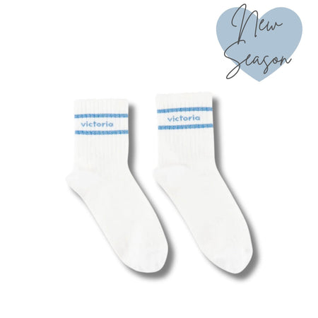 Victoria Trainer Socks - Blue