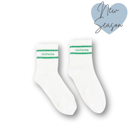 Victoria Trainer Socks - Green