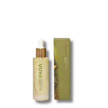 Voya skincare bottle and box on a white background