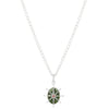 vurchoo-8-point-star-silver-green-necklace