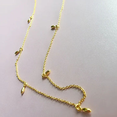 Vurchoo Cambodia Gold Rice Grain Necklace