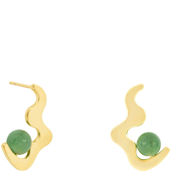 vurchoo-gold-aventurine-wave-drop-stud-earrings