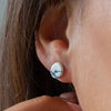 Vurchoo Honduras Silver Howlite Strength Stud Earrings