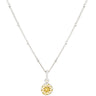 Vurchoo India Two Tone Floral Mandala Necklace