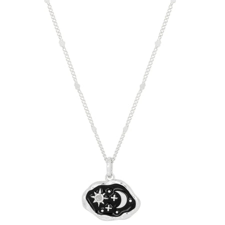 Vurchoo Midnight Scene Silver & Black Necklace