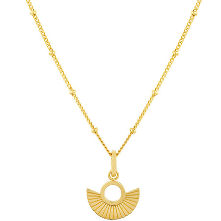 Vurchoo Nicaragua Gold Deco Fan Necklace