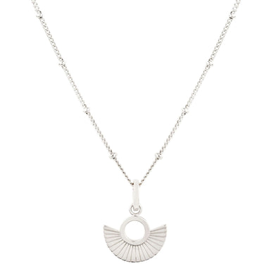 Vurchoo Nicaragua Silver Deco Fan Necklace