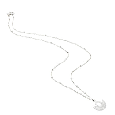 Vurchoo Nicaragua Silver Deco Fan Necklace