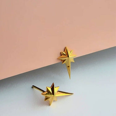 Vurchoo South Africa Gold Rising Star Stud Earrings