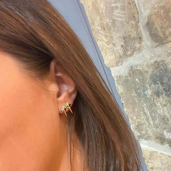 Vurchoo South Africa Gold Rising Star Stud Earrings