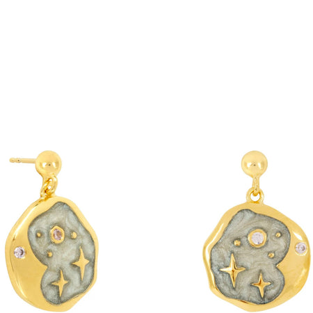 Vurchoo Starry Night Gold Stud Earrings