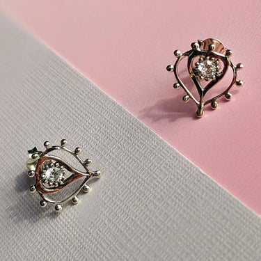 Vurchoo Trinidad Silver Maximalist Stud Earrings