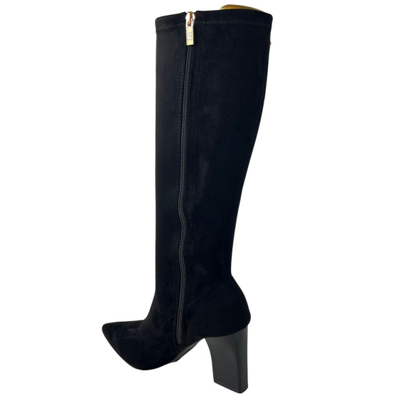 XTI Black Long Length High Heeled Boots