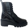 Unisa Juliet Black Patent Leather Lace Up Boots