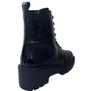 Unisa Juliet Black Patent Leather Lace Up Boots