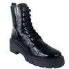 Unisa Juliet Navy Patent Leather Lace Up Boots