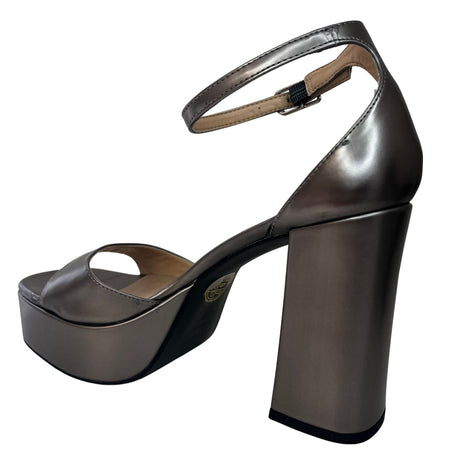 Unisa Upton Grey Pewter Block Heel Platform Sandals