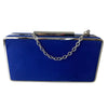 Lodi Blue Suede Box Clutch Bag