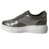 Moda In Pelle Althea Pewter Leather Slip On Sneakers