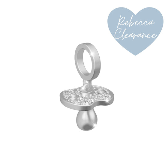 Rebecca My World Silver Pacifier Charm