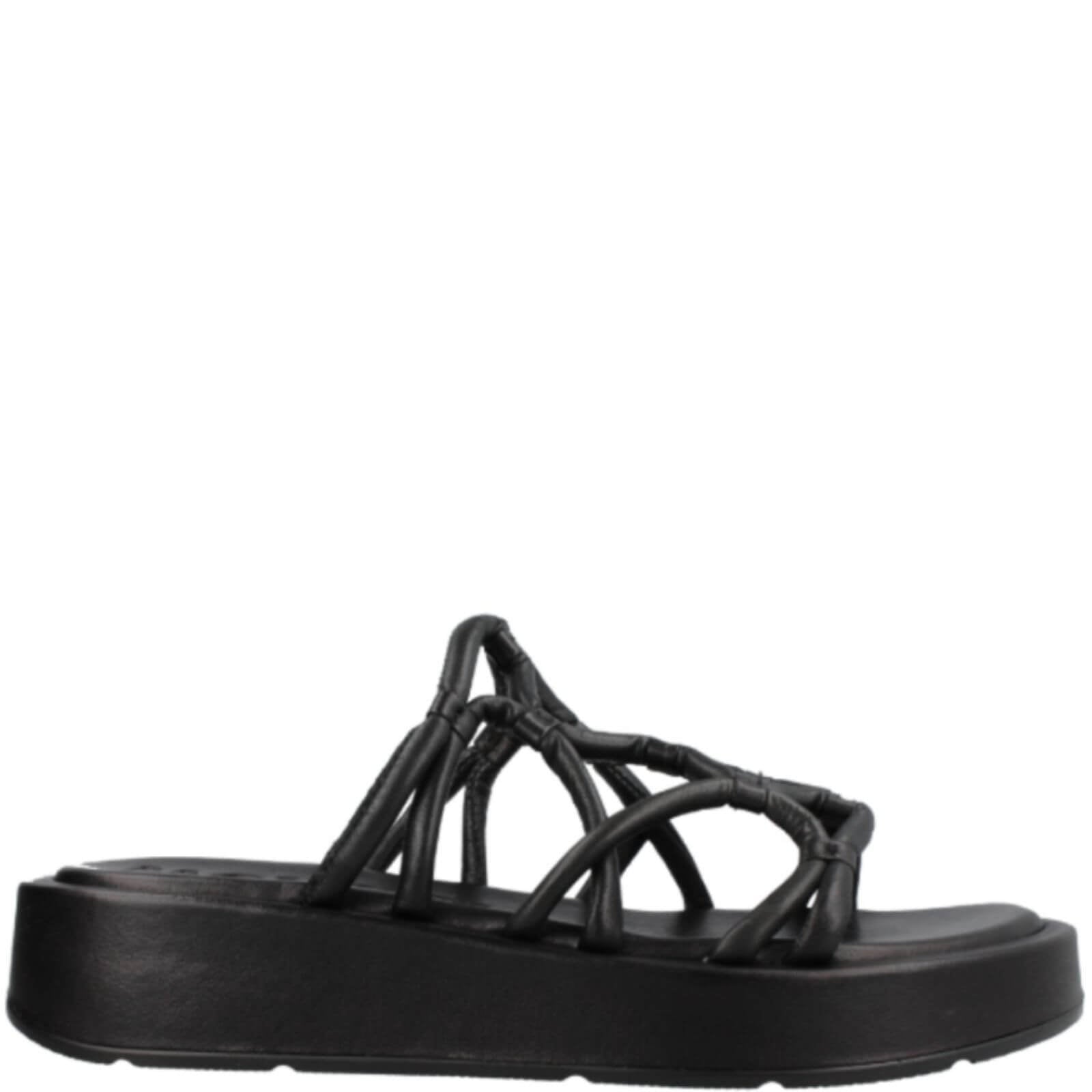 Wonders Black Caged Leather Sandals