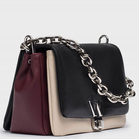 Wonders Black/Cream/Wine Padded Bag