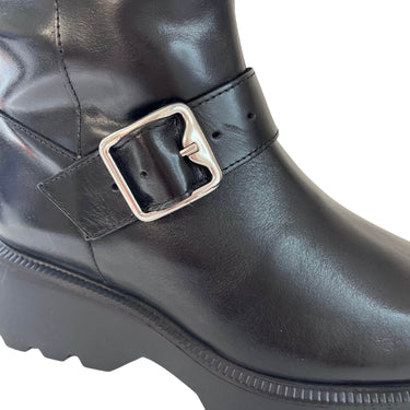 wonders-black-leather-biker-boots