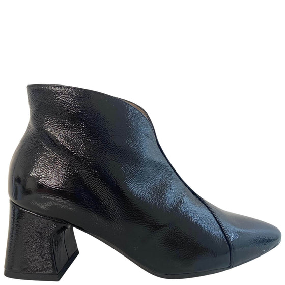 Wonders Black Leather Shoe Boots