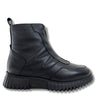 wonders-black-leather-sporty-front-zip-boots